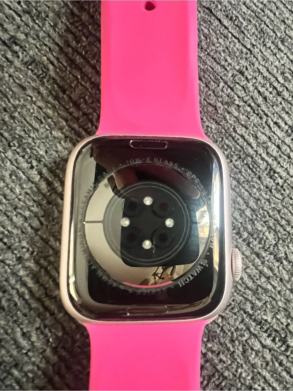 Apple Watch with Pink Sport Band